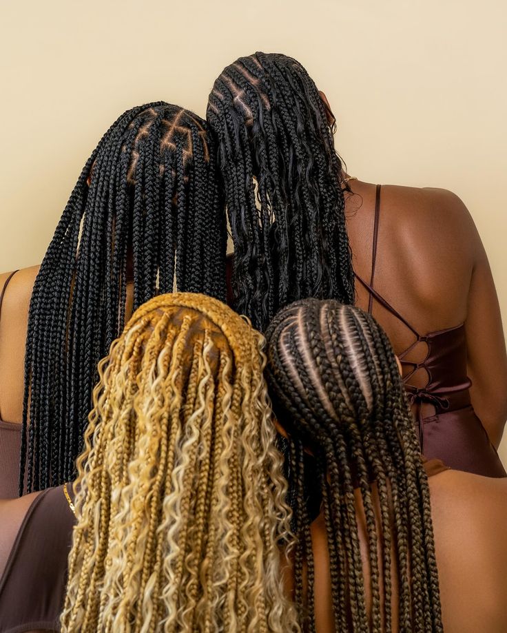 Group showcase of diverse braiding styles