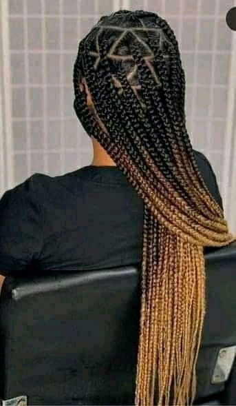 Ombre knotless braids with blonde ends