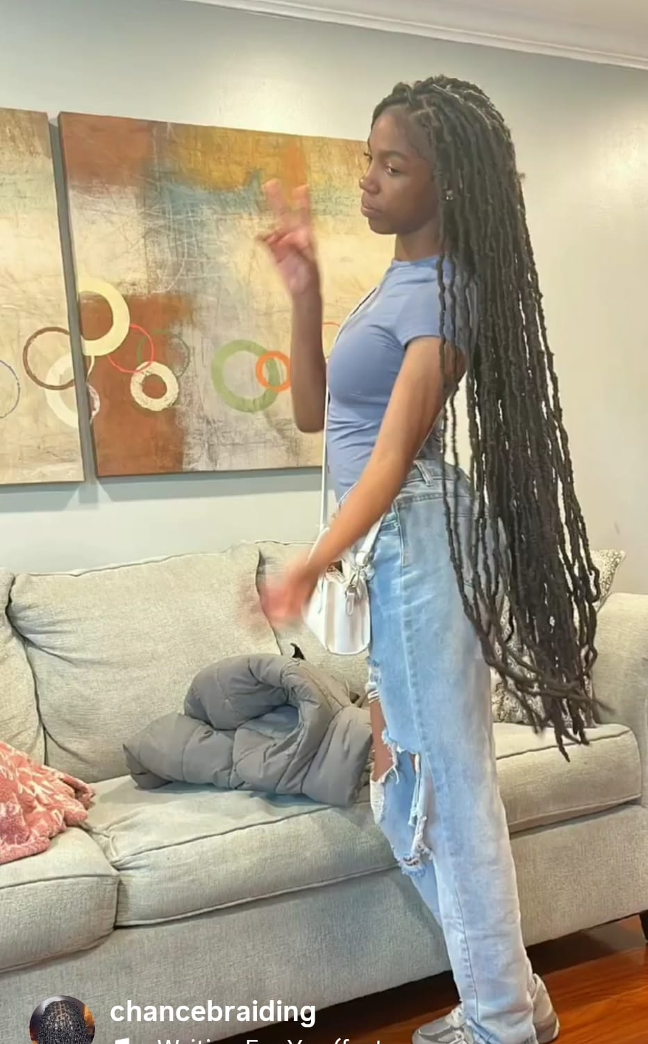 Extra long faux locs
