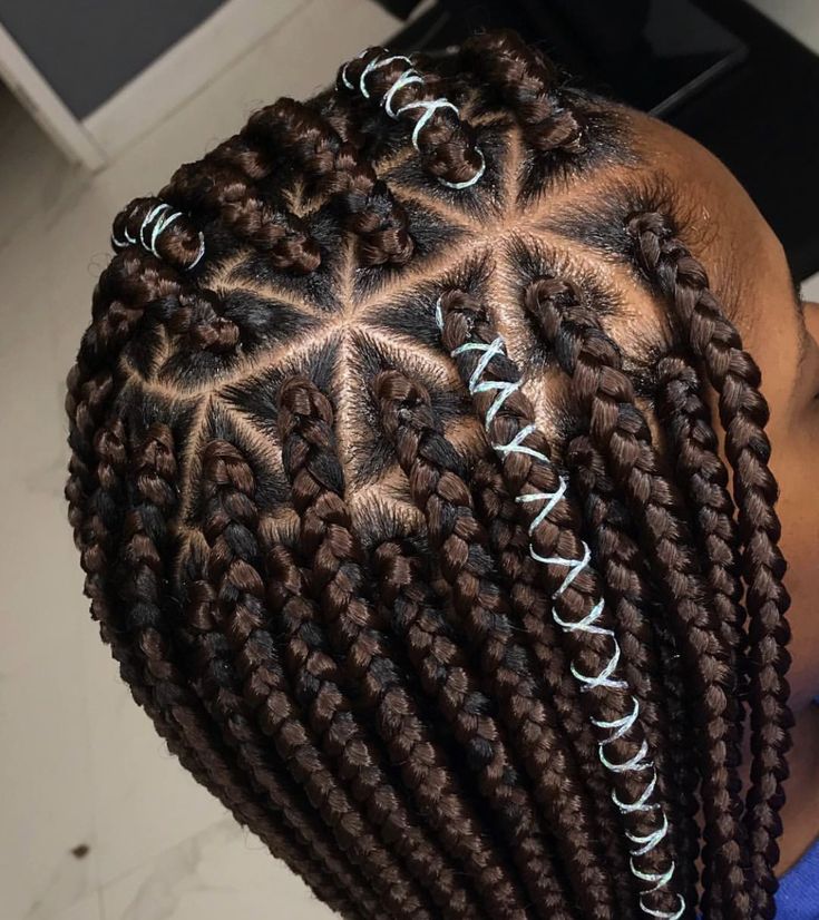 Tribal braids with beads and accessories